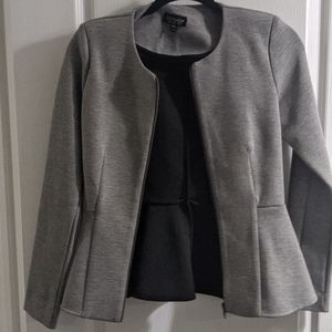 Grey Peplum Blazer from Topshop Size 6